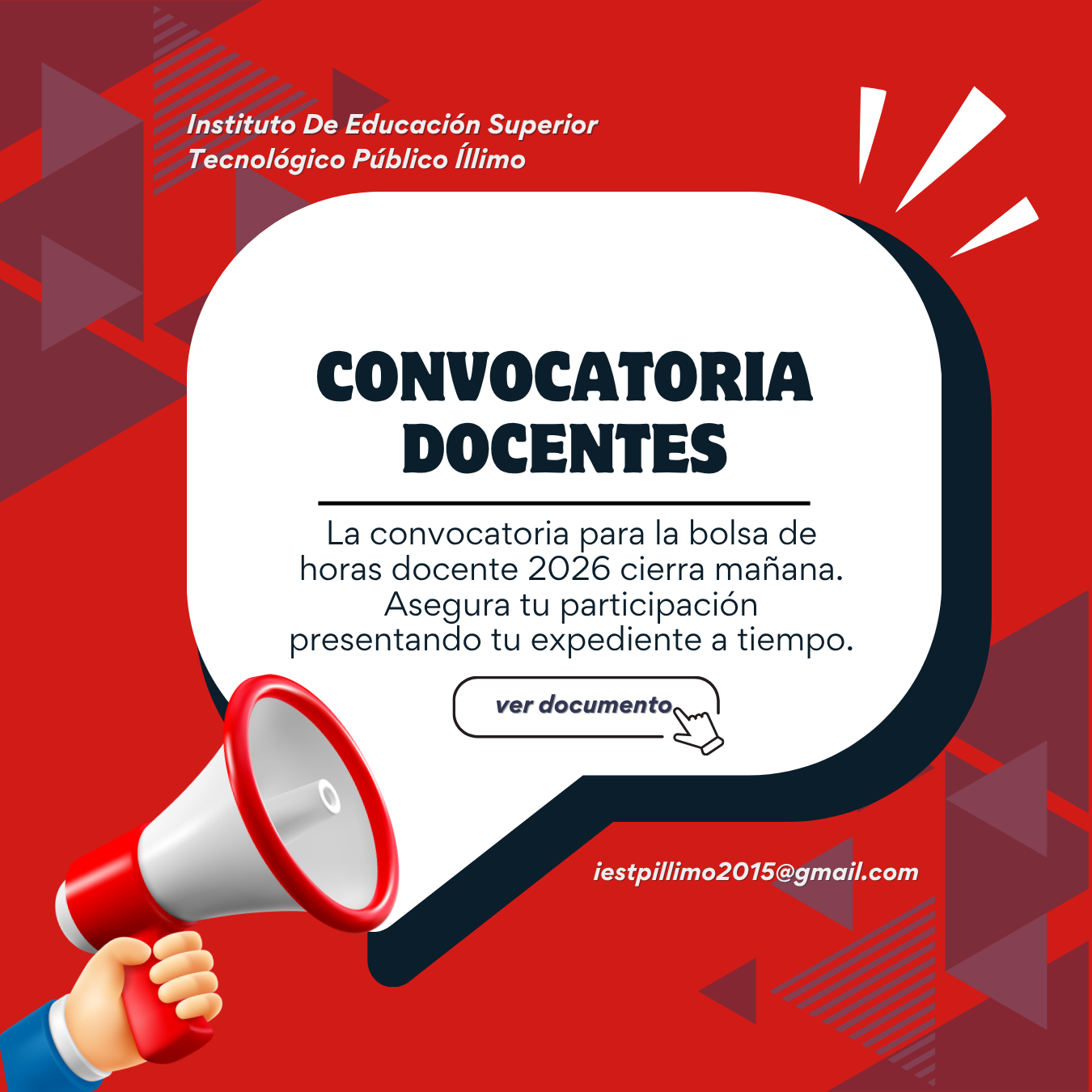 convocatoria de docente